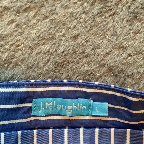 J. McLaughlin off the shoulder striped top size large - Picture 2 of 7